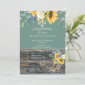 Zonnebloem Rustige houten laarzen Kaart (Staand voorkant)