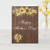 Zonnebloem Rustige Waterverf Moederdag Kaart (Gele Bloem)