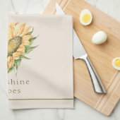 Zonnebloem Rustige Waterverf Theedoek (Quarter Fold)