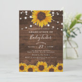 Zonnebloem Rustisch Afstuderen Kaart (Staand voorkant)
