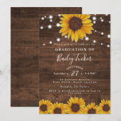 Zonnebloem Rustisch Afstuderen Kaart (Voorkant / Achterkant)