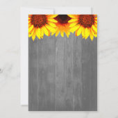 Zonnebloem Rustisch Baby shower Kaart (Achterkant)