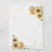 Zonnebloem Rustisch Geometric Gold Vrijgezellenfee Kaart (Achterkant)