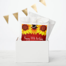 Zonnebloem Rustisch Hout Birthday Bedankzakje