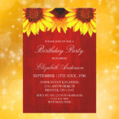 Zonnebloem Rustisch Hout Birthday Kaart