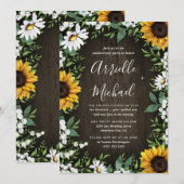Zonnebloem Rustisch Land Jubileum Partij Kaart (Voorkant / Achterkant)