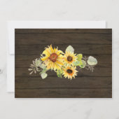 Zonnebloem - Rustisch Land Mason Jar Licht I Kaart (Achterkant)