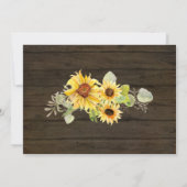 Zonnebloem - Rustisch Land Mason Jar Licht Kaart (Achterkant)