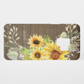 Zonnebloem Rustisch Land Waterverf Hout Case-Mate Samsung Galaxy Hoesje (Achterkant (horizontaal))