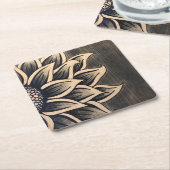 Zonnebloem Rustisch Onderzetter (Schuin)