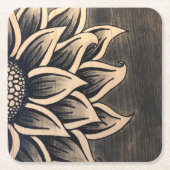 Zonnebloem Rustisch Onderzetter (Voorkant)