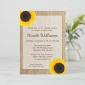 Zonnebloem Rustisch Vrijgezellenfeest Kaart (Staand voorkant)