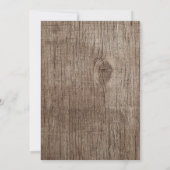 Zonnebloem Rustisch Vrijgezellenfeest met houtware Kaart (Achterkant)