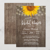 Zonnebloem Rustisch Vrijgezellenfeest met houtware Kaart (Voorkant / Achterkant)