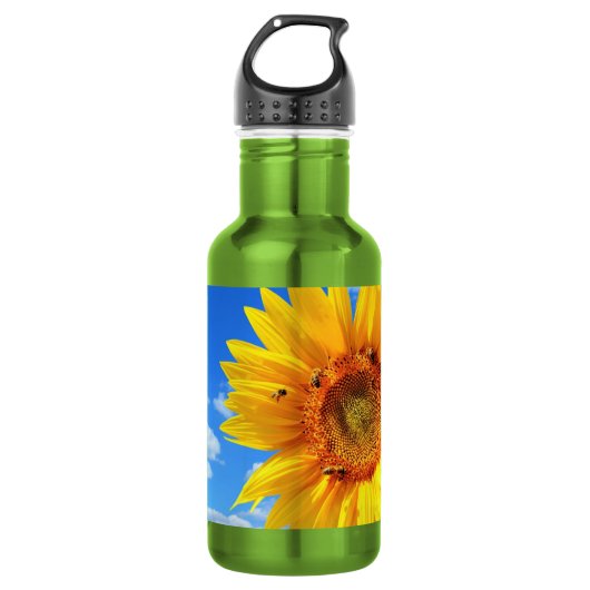 Zonnebloem RVS-waterfles Waterfles (Voorkant)