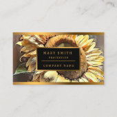 Zonnebloem 's morgens modern Collectie Visitekaartje (Voorkant)