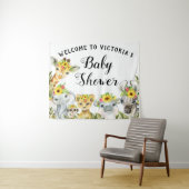 Zonnebloem Safari Baby shower Banner Achtergrond M Wandkleed (In Situ (horizontaal))