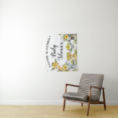 Zonnebloem Safari Baby Shower Banner Achtergrond Wandkleed (In situ)