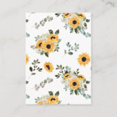 Zonnebloem Sage Greenery QR Code Huwelijk RSVP Informatiekaartje (Achterkant)