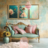 Zonnebloem Sanctuary Elegant Lady Fantasy Portret Tissuepapier