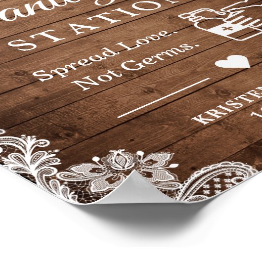 Zonnebloem Sanitizing Station Sign. Poster (Hoek)