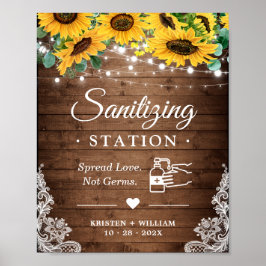 Zonnebloem Sanitizing Station Sign. Poster