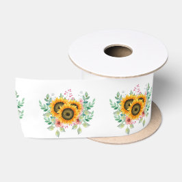 Zonnebloem Satijnen Lint