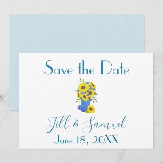 zonnebloem save the date (Voorkant / Achterkant)