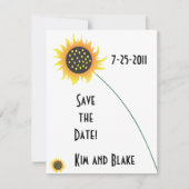 Zonnebloem Save the Date Aankondiging (Voorkant)