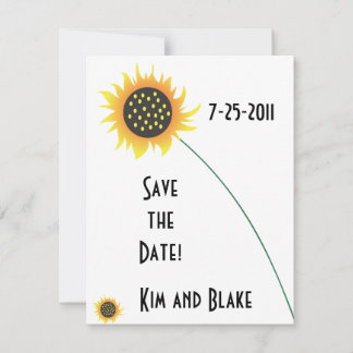 Zonnebloem Save the Date Aankondiging