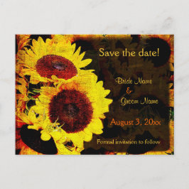 Zonnebloem save the date briefkaart