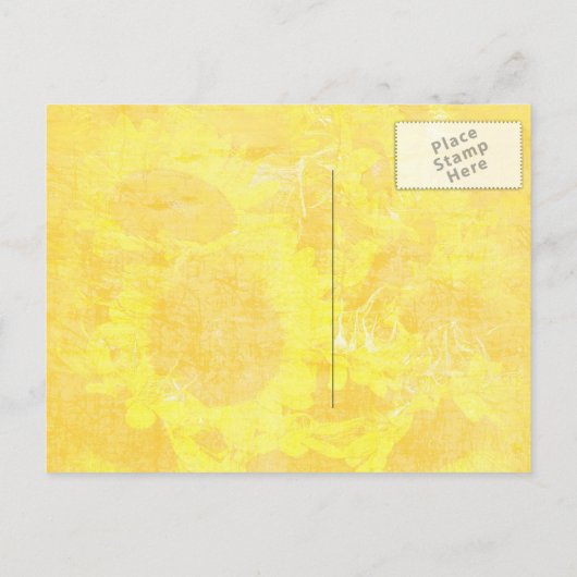 Zonnebloem save the date briefkaart (Achterkant)