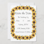 Zonnebloem save the date kaart (Voorkant)