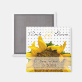 Zonnebloem Save-the-date Magneet (Voorkant / Achterkant)