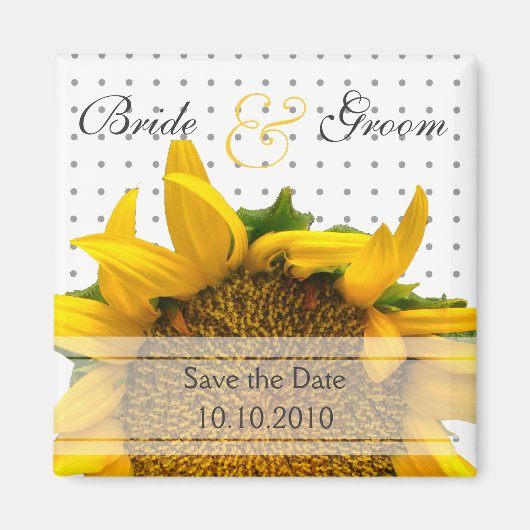 Zonnebloem Save-the-date Magneet (Voorkant)