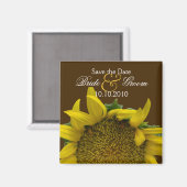 Zonnebloem Save-the-date Magneet (Voorkant / Achterkant)