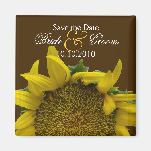 Zonnebloem Save-the-date Magneet (Voorkant)