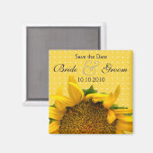 Zonnebloem Save-the-date Magneet (Voorkant / Achterkant)