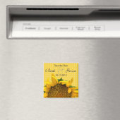 Zonnebloem Save-the-date Magneet (Insitu (Vaatwasser))