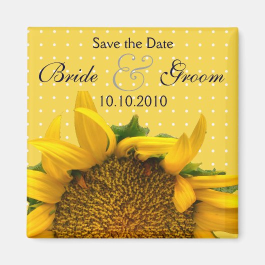 Zonnebloem Save-the-date Magneet (Voorkant)