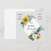 Zonnebloem Save the Date Wedding Aankondiging (Voorkant / Achterkant)