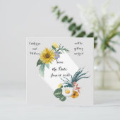 Zonnebloem Save the Date Wedding Aankondiging (Staand voorkant)