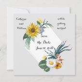 Zonnebloem Save the Date Wedding Aankondiging (Voorkant)