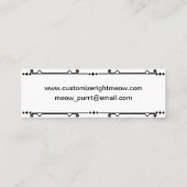 Zonnebloem Schaduw Fairy and Cosmic Cat Mini Visitekaartje (Achterkant)