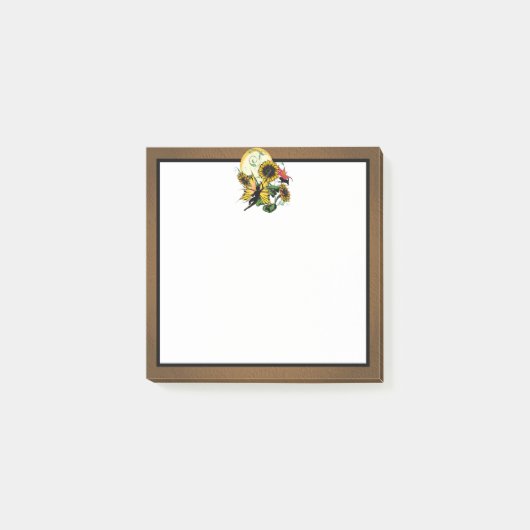 Zonnebloem Schaduw Fairy and Cosmic Cat Post-it® Notes (Voorkant)