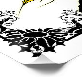 Zonnebloem Schaduw Fairy and Cosmic Cat Poster (Hoek)