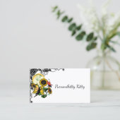 Zonnebloem Schaduw Fairy and Cosmic Cat Visitekaartje (Staand voorkant)