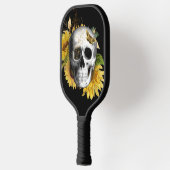 Zonnebloem Schatje op zwart Pickleball Paddle (Links)
