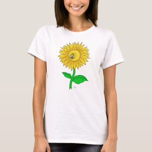 Zonnebloem, schattig overhemd t-shirt