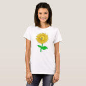 Zonnebloem, schattig overhemd t-shirt (Voorkant volledig)
